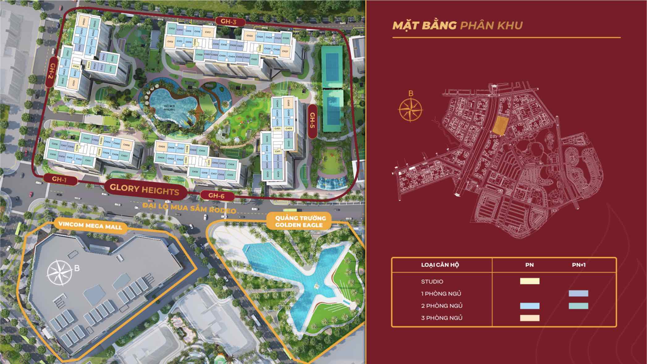 Mặt bằng tổng thể Glory Heights 