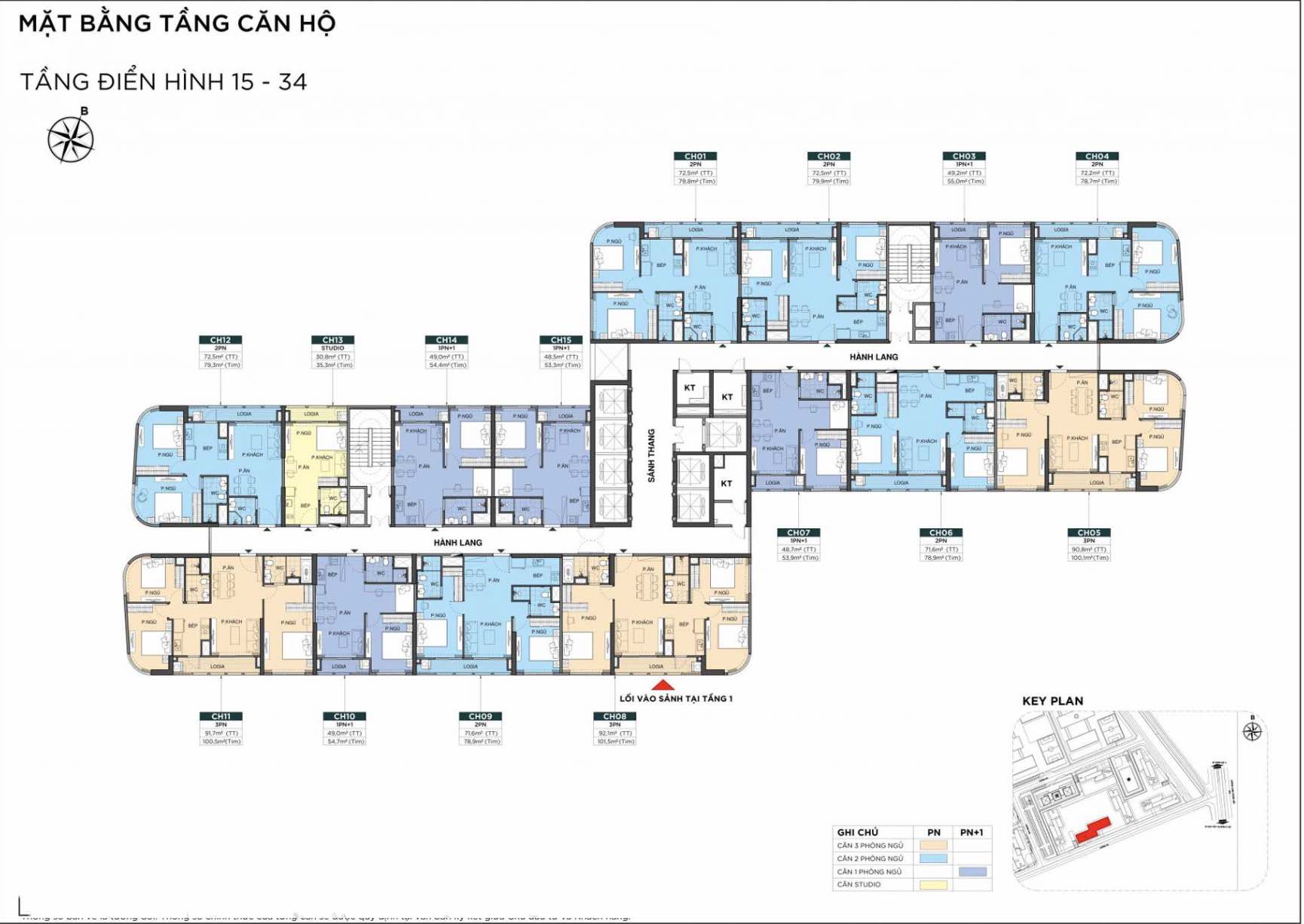 Mặt bằng tầng căn hộ Glory Heights Vinhomes Grand Park