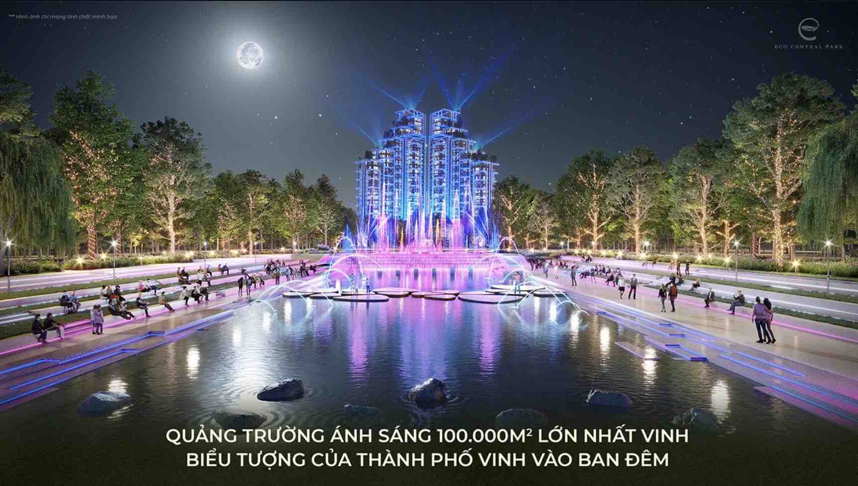 Quảng trường ánh sáng Eco Central Park Vinh