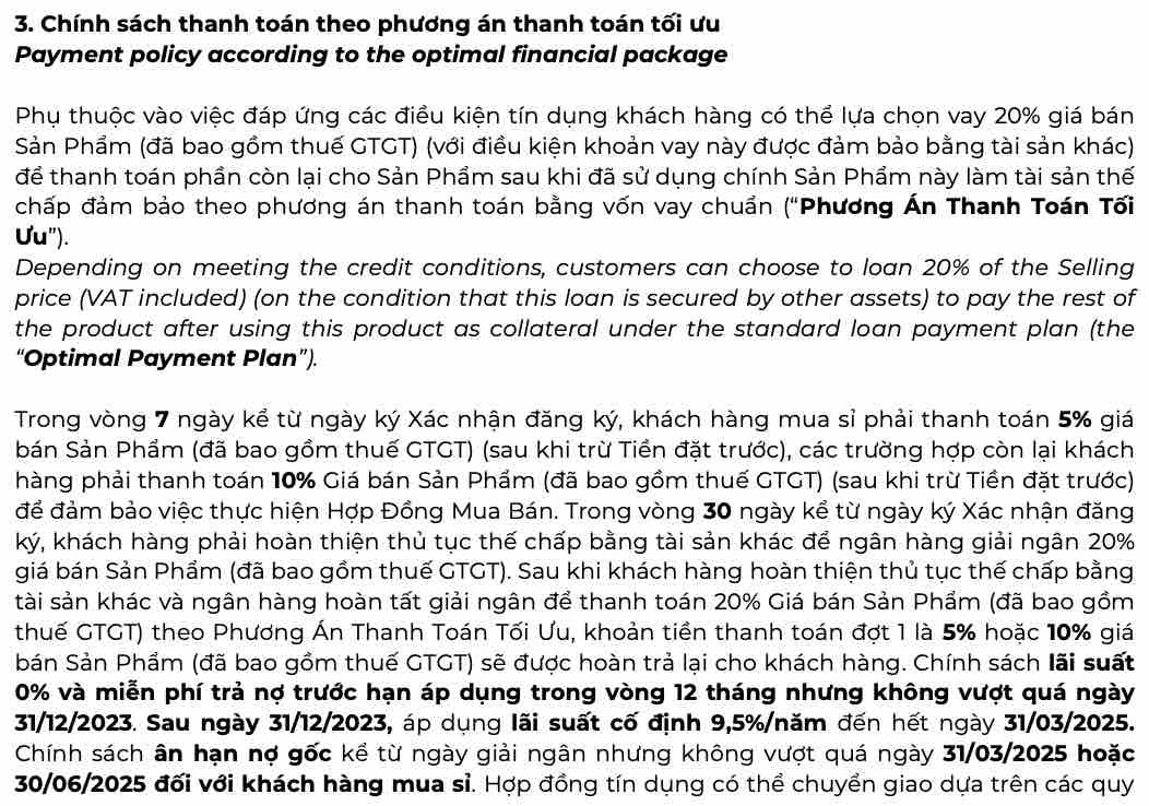 Tiến độ thanh toán The Global City (Tối ưu)
