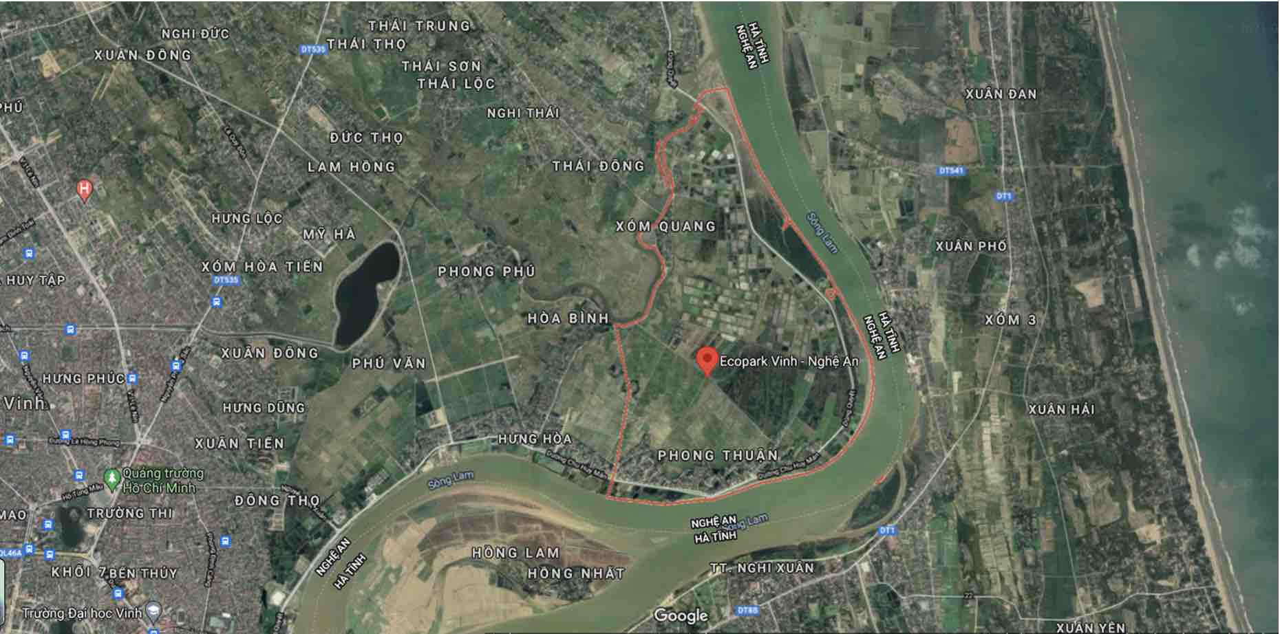 Vị trí Ecopark Vinh - Eco Central Park