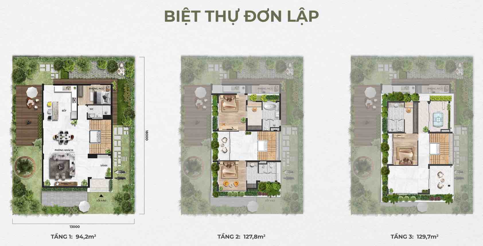 Layout biệt thự đơn lập Eco Central Park Vinh