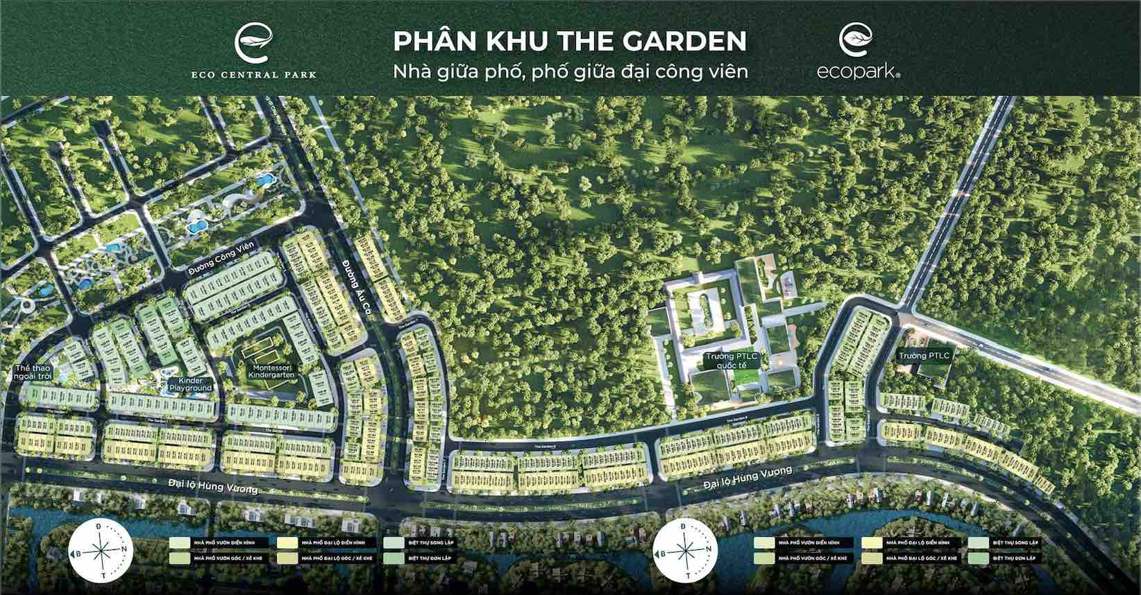 Mặt bằng tổng thể The Garden Eco Central Park Vinh