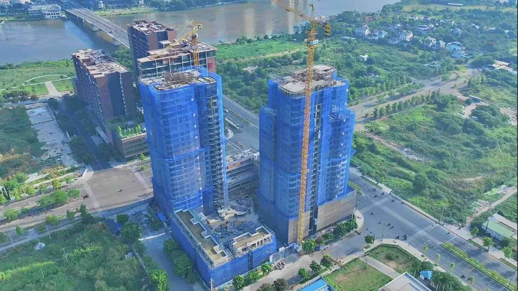 Flycam tiến độ Thủ Thiêm Zeit River