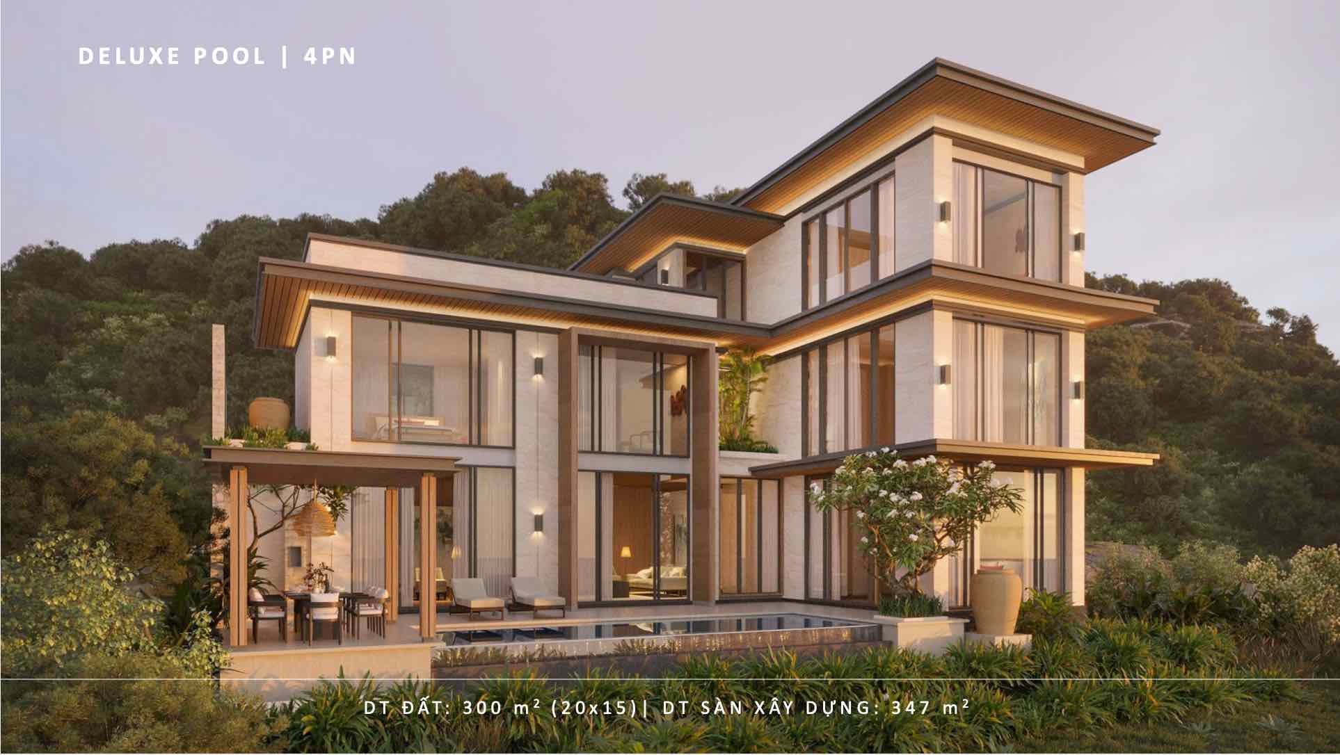 Biệt thự Deluxe Pool 4PN The Hill Vĩnh Hội